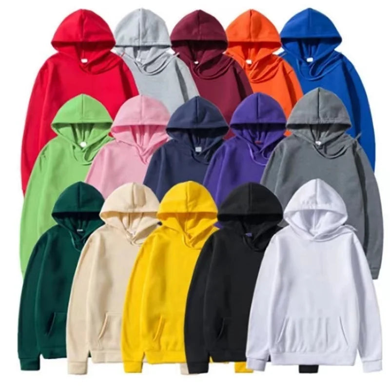 Men's Hoodies Pullover Spring Autumn Casual Hoodie Sweatshirts Solid Color Hoodies Oversize Black Sweatshirt For Male