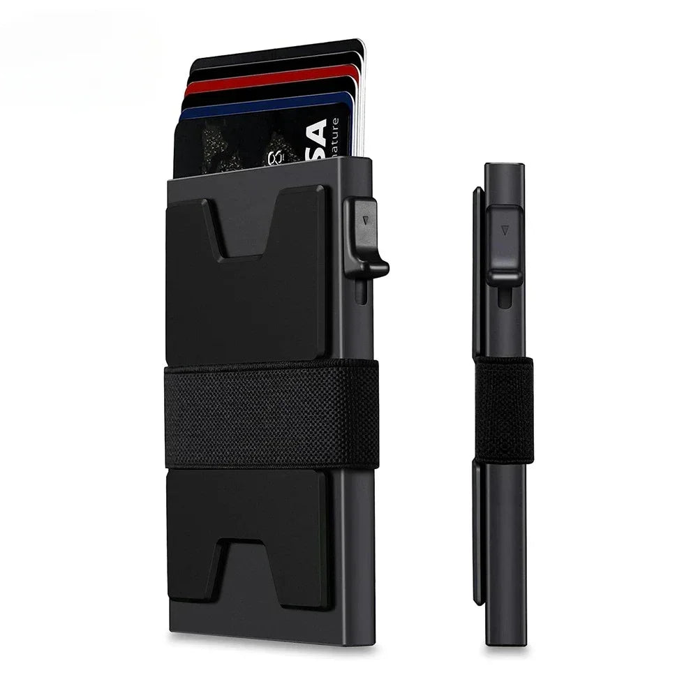 RFID Blocking Wallets Credit Card Holder ID Holders Luxury Money Clips Slim Thinbusiness Cardholder Automatic Pop Up Purses