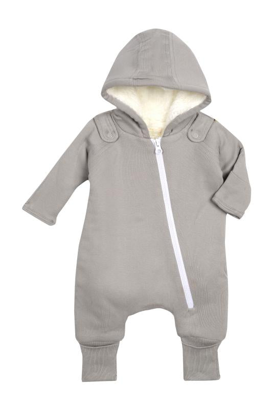 Smart Cuddly Onesie + Bib - Gray