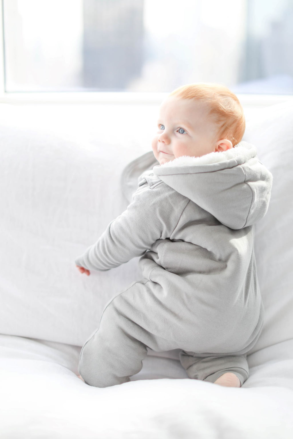 Smart Cuddly Onesie + Bib - Gray