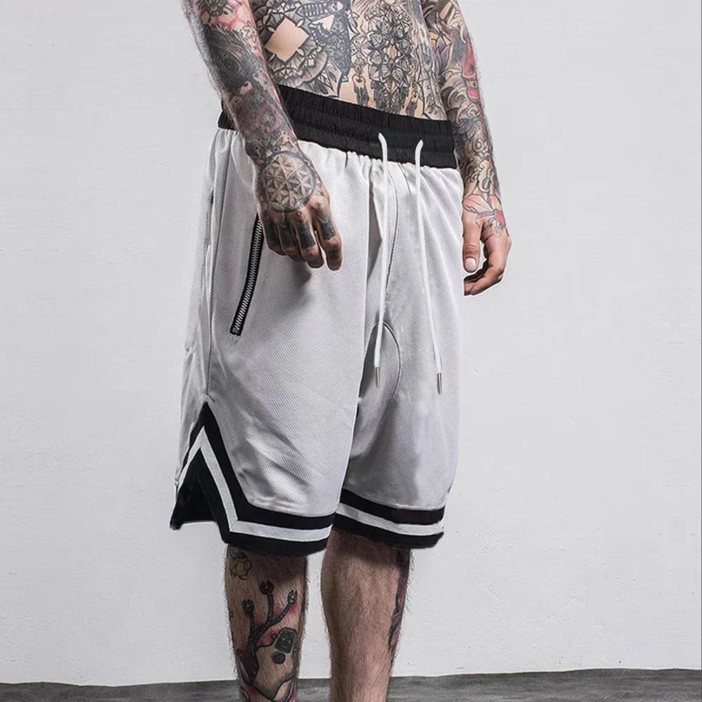 Men's Sports Basketball Shorts Mesh Quick Dry Gym Fitness Shorts Summer Joggers Casual Breathable Outdoor Short Pants Sportswear