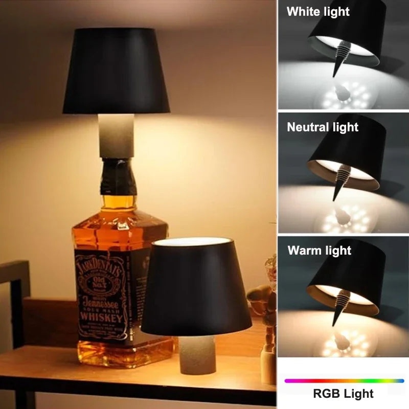 Touch Control Wireless Wine Bottle Light, LED Table Lamp for Bar, Restaurant, Festival Party Decoration & Outdoor Use
