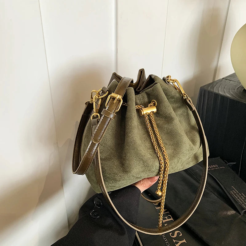 Womens Soft Crossbody Bags Faux Suede