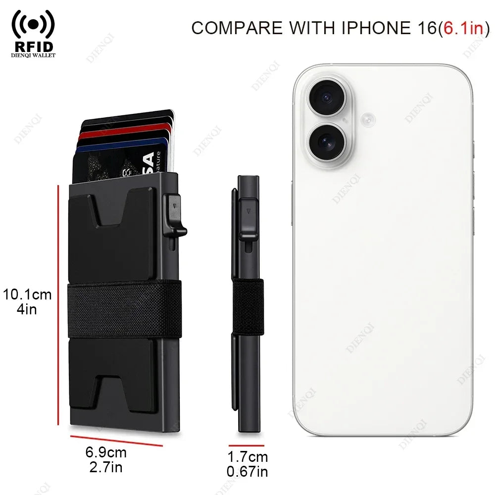 RFID Blocking Wallets Credit Card Holder ID Holders Luxury Money Clips Slim Thinbusiness Cardholder Automatic Pop Up Purses