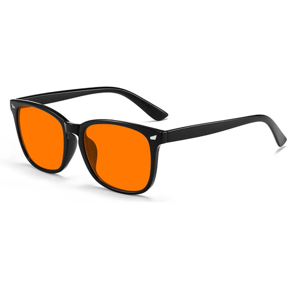 Anti Blue Light Glasses with Red Tinted Lenses Better Sleep Red Lens Filter Glasses Men Women Orange Yellow Lenses Glasses