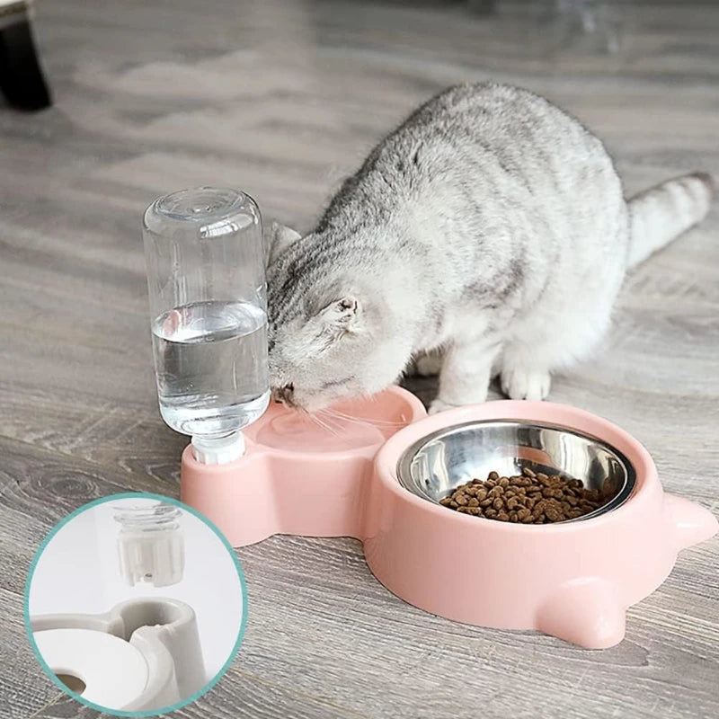 Pet Water Dispenser for Cats and Dogs  Automatic Water Storage Pet Food Bowl Food Container with Waterer Pet Supplies