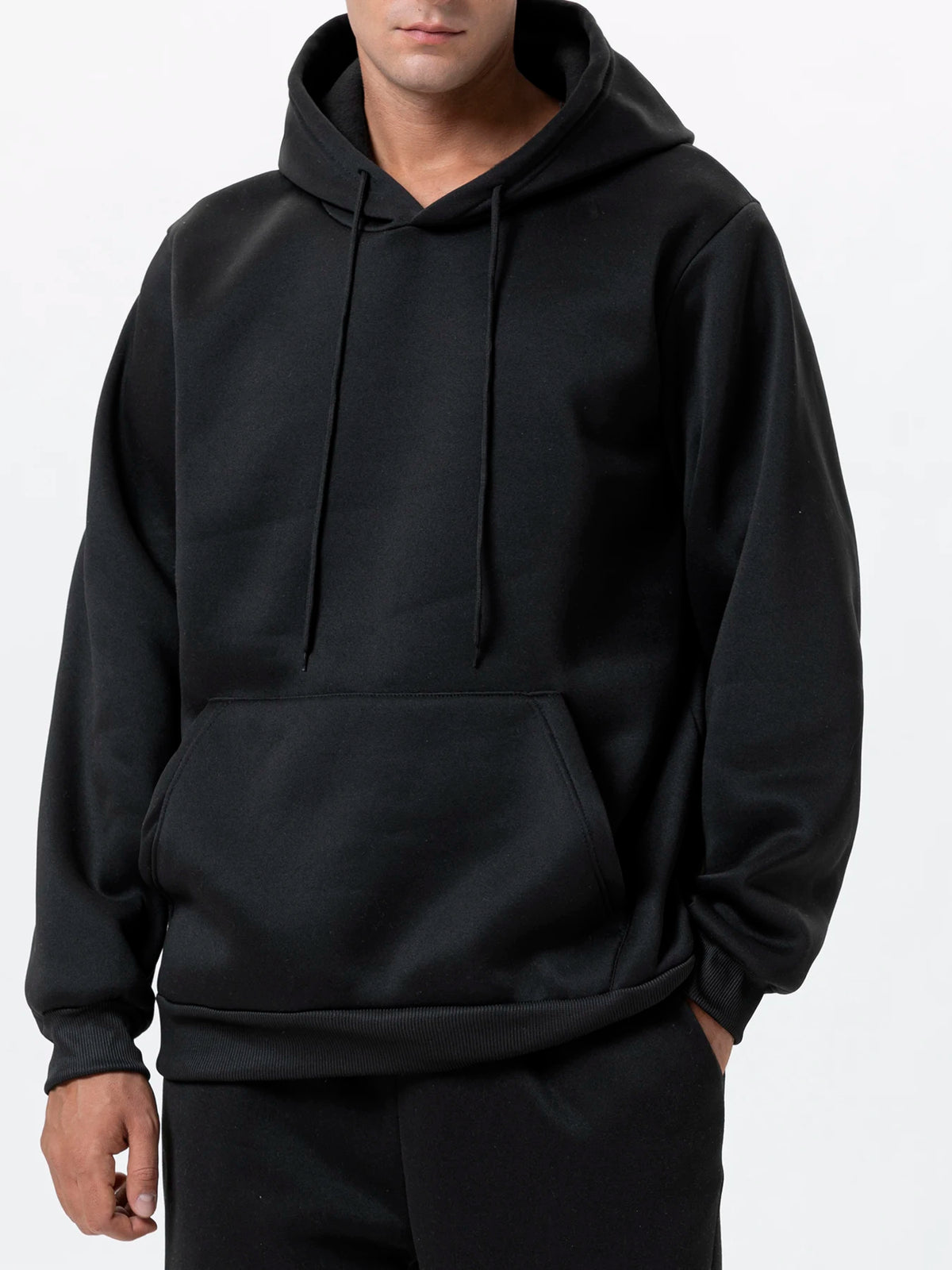 Men's Hoodies Pullover Spring Autumn Warm Casual Hoodie Sweatshirts Solid Color Hoodies Sweatshirt For Male