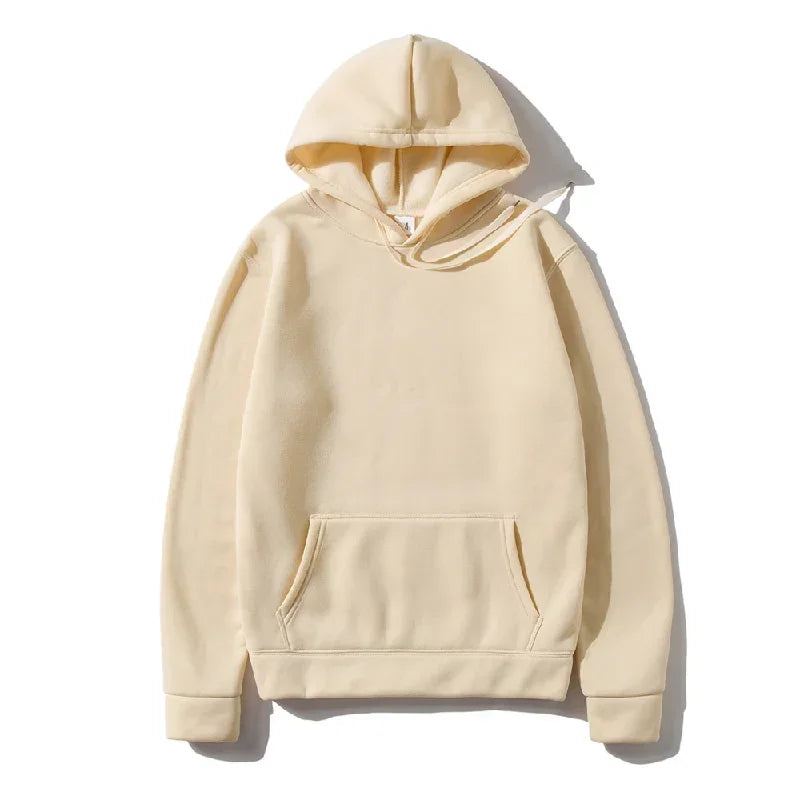 Men's Hoodies Pullover Spring Autumn Casual Hoodie Sweatshirts Solid Color Hoodies Oversize Black Sweatshirt For Male