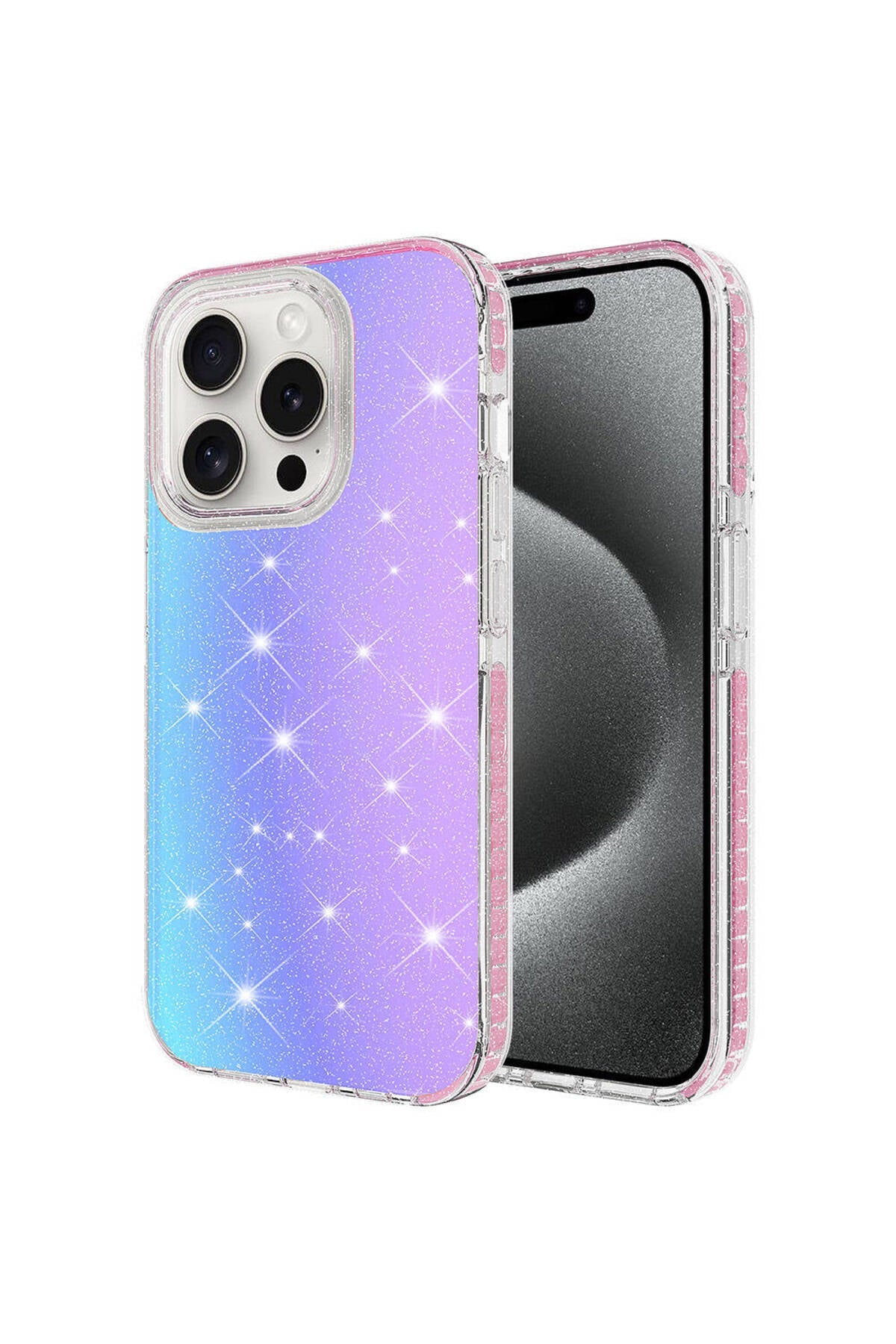 iPhone 15 Pro Case Gradient Color Changing Glitter Velle Cover