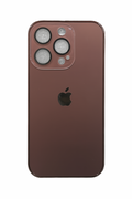 Elegant  Brown Glossy Protective Phone Cover-14 Pro