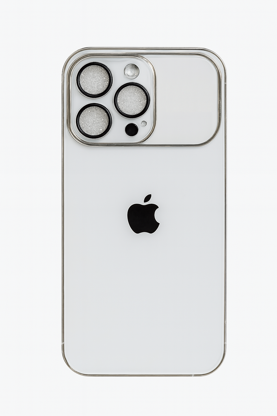 Elegant  White Glossy Protective Phone Cover-15 Pro