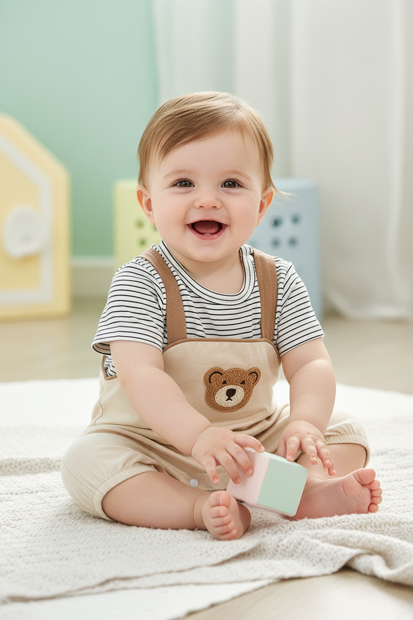 Cute Baby Onesie for Boys and Girls, Short Sleeve Romper