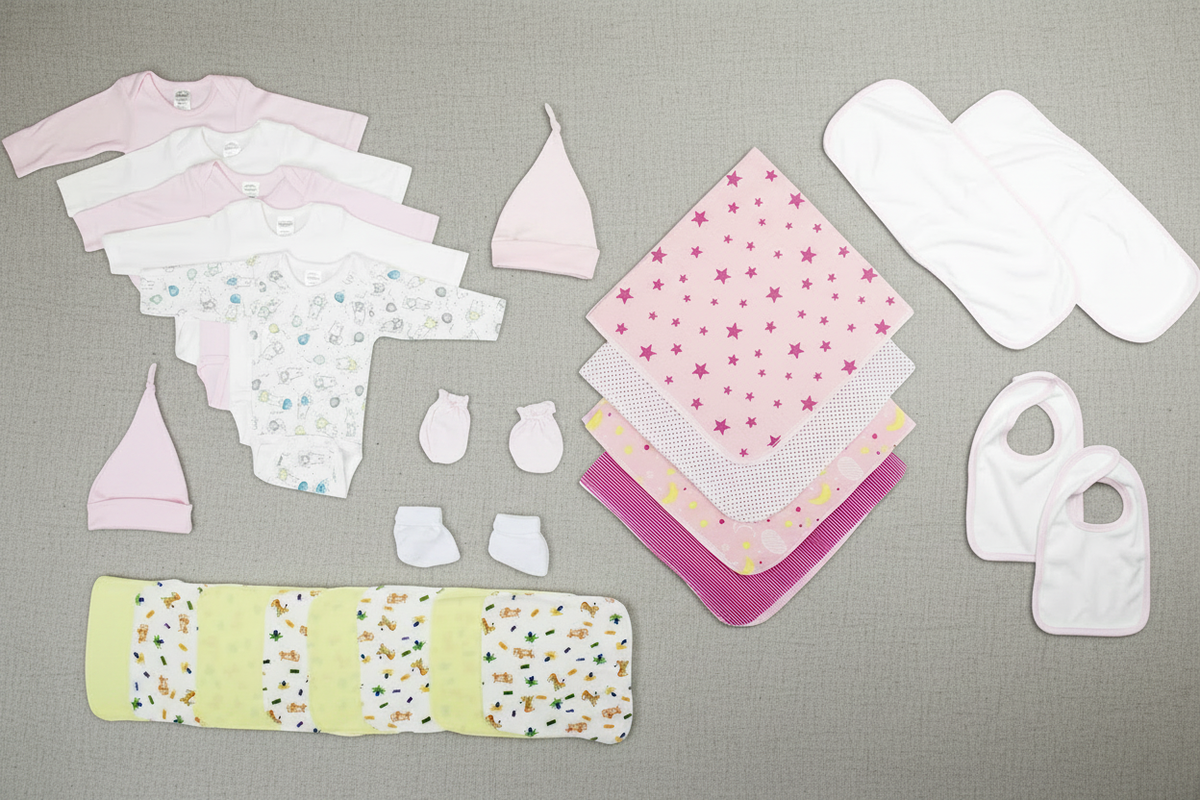 Newborn Baby Girls 17 Pc Layette Baby Shower Gift