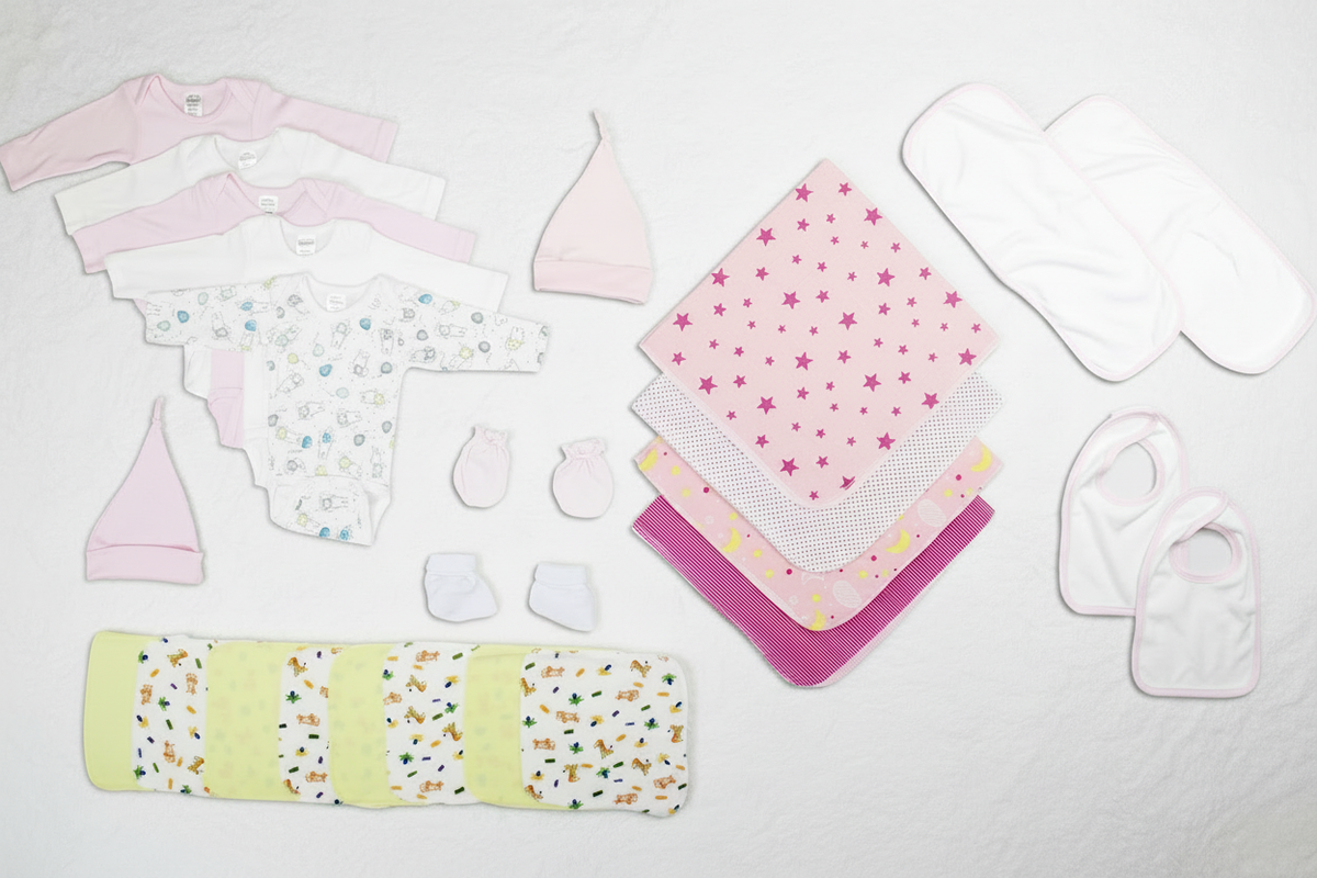 Newborn Baby Girls 17 Pc Layette Baby Shower Gift